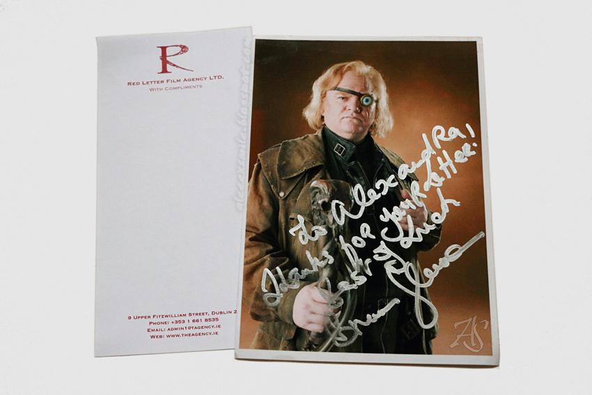 Autograf aktora Brendan Gleeson - Autograph - Szalonooki Alastor Moody Harry Potter.jpg